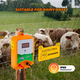 CURECURE Electric Fence Charger with three power options.