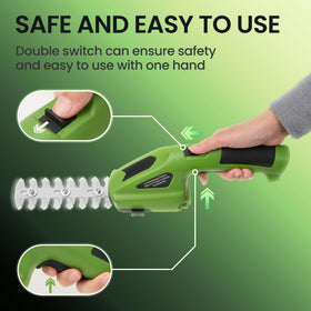 CURECURE Lightweight handheld with safety lock for comfortable one-handed pruning.