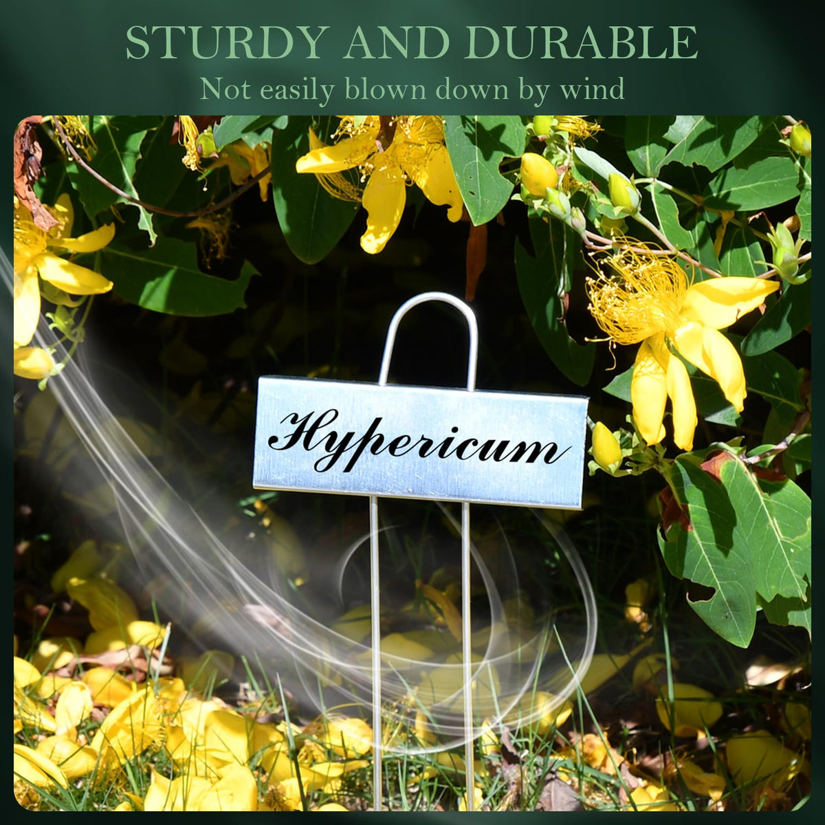 Cureder elegant metal garden markers add style to outdoor beds.