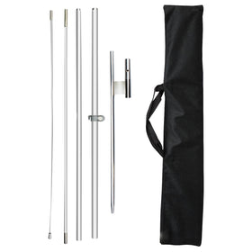 CUSTOMTREND feather flag pole kit assembled outdoors for quick 8ft swooper advertising.