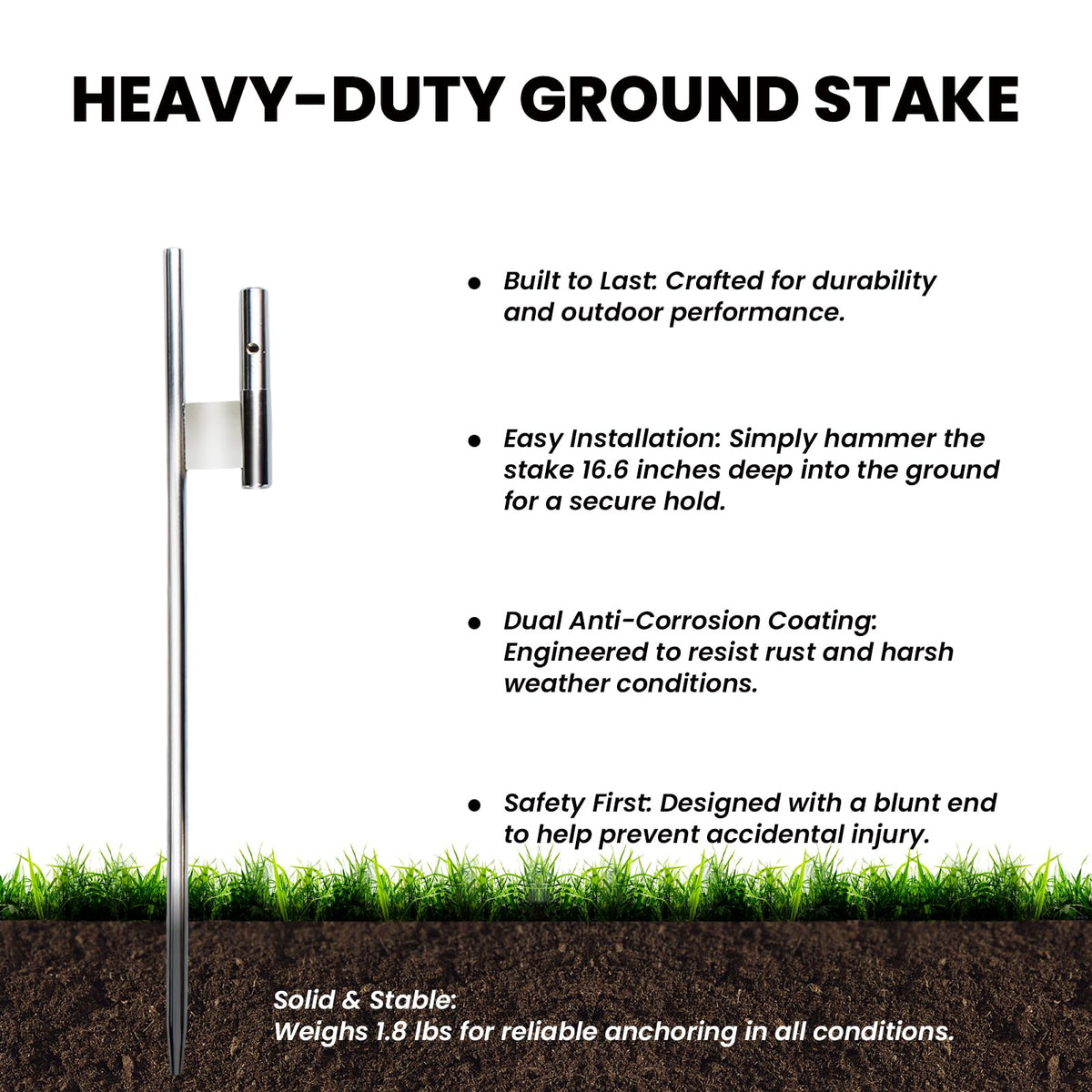 CUSTOMTREND weather-resistant aluminum flagpole withstands outdoor use.