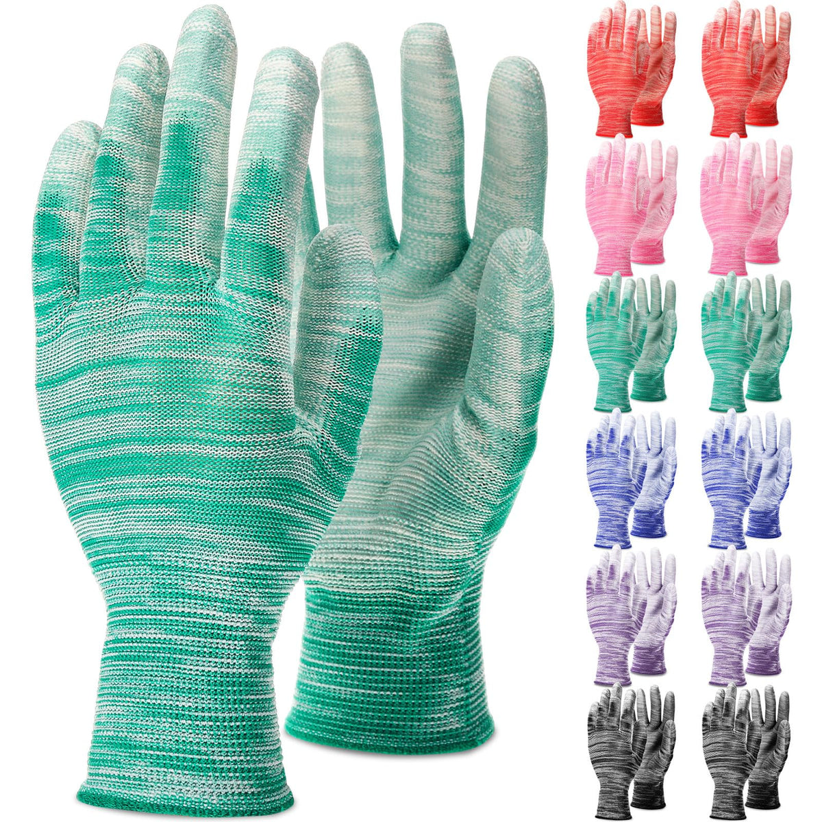 Cutecrop garden gloves stripe-coated nylon provide durable protection for weeding and planting.