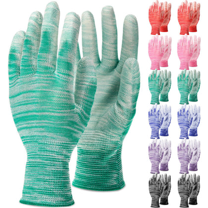 Cutecrop garden gloves stripe-coated nylon provide durable protection for weeding and planting.