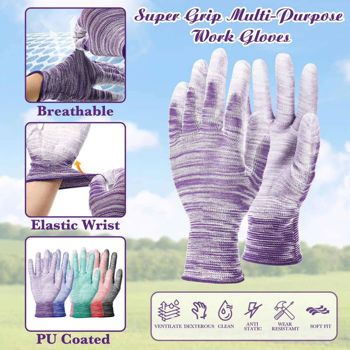 Cutecrop machine-washable garden gloves simplify cleanup after gardening chores.