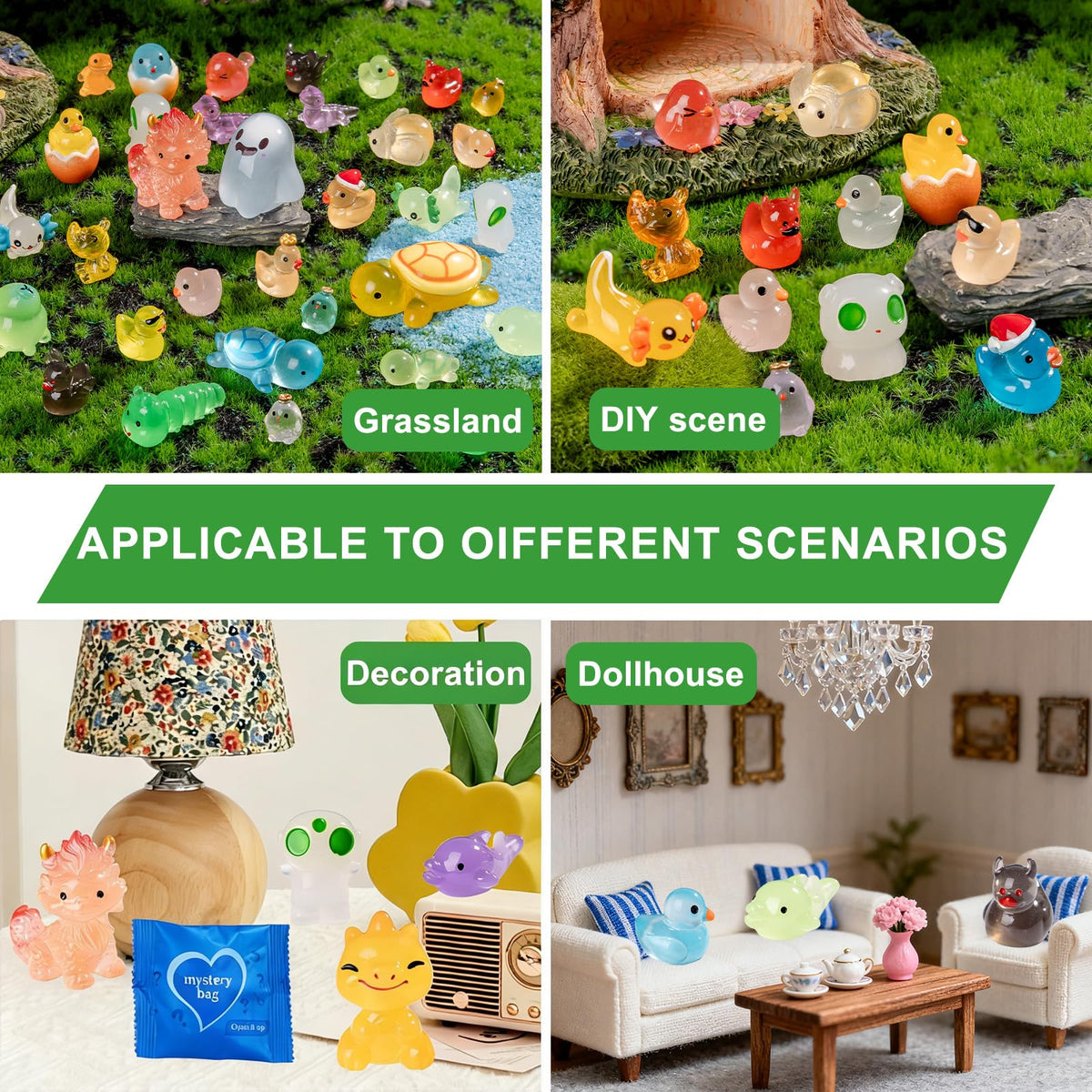Cuteseven glow frog figurine adds whimsy to DIY terrariums.