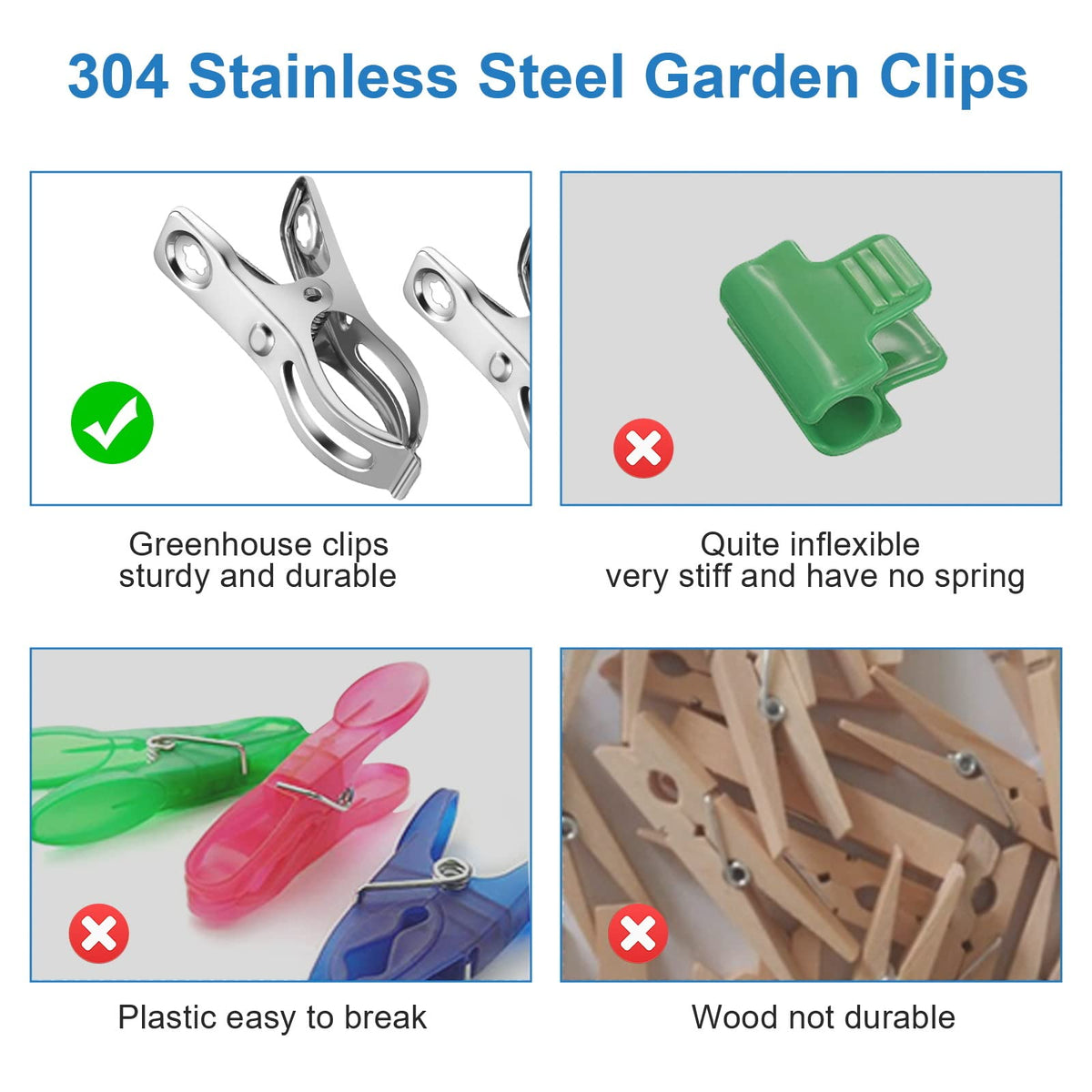 Cuxeedi clamp for garden frames ensures easy setup and reuse on hoops.