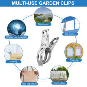 Cuxeedi netting attachment clip secures garden netting quickly and reliably.