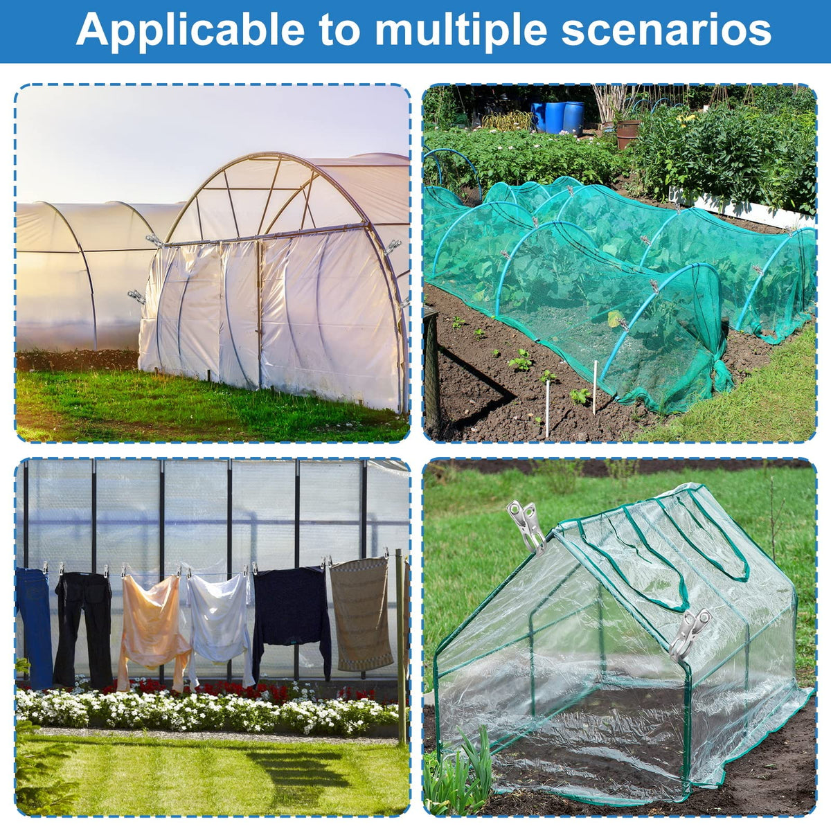 Cuxeedi shade cloth secure clip keeps fabric from blowing in wind.
