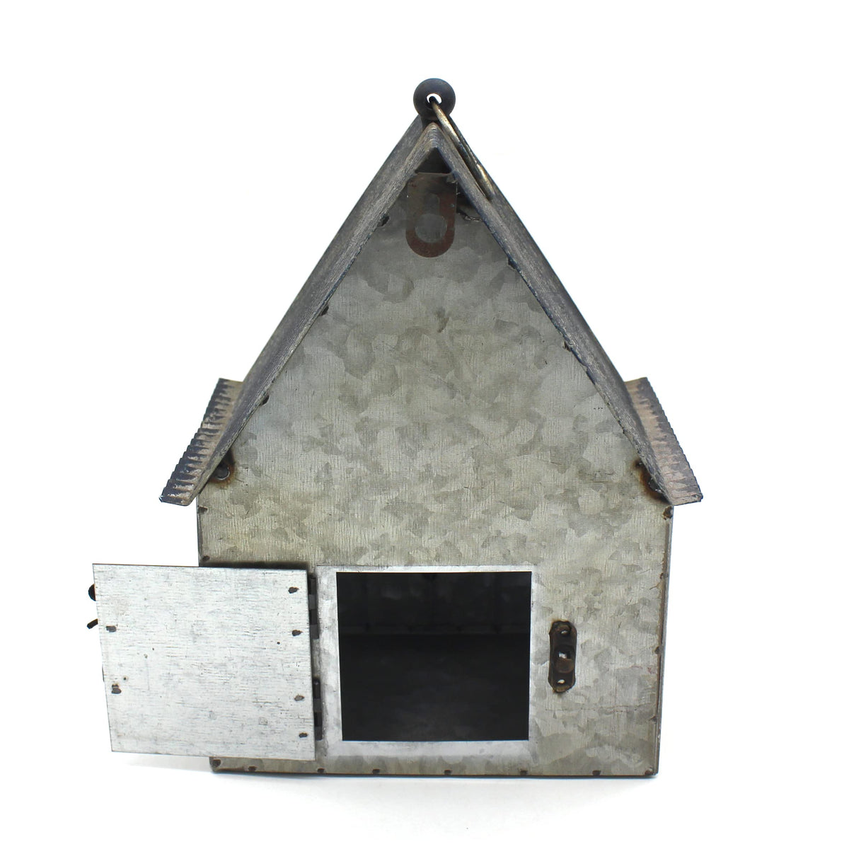 CVHOMEDECO outdoor hanging birdhouse with loop and back hook