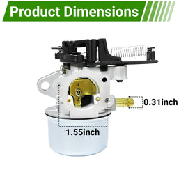 CVILL carburetor close-up shows quality materials for long-lasting mower performance.