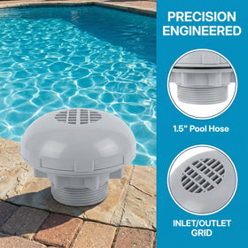 CVILL P6H1317 ABS body demonstrates durability for long-lasting pool filtration parts.