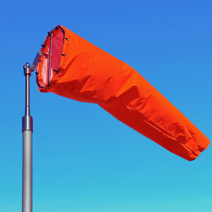 CW The Custom Windsock Co. 10x36-airport-windsock-orange provides clear outdoor visibility.