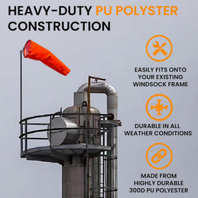 CW The Custom Windsock Co. heavy-duty-zip-ties included enable quick, secure mounting.