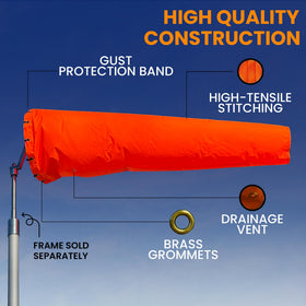 CW The Custom Windsock Co. uv-protected-orange stays bright after sun exposure, improving long-day visibility.