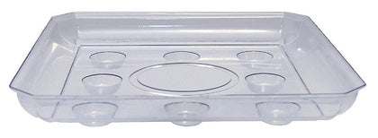 CWP SQDS-1000 clear footed carpet saver saucer with airflow bottom protects surfaces.