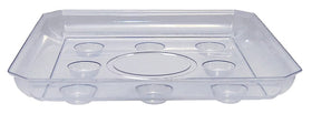 CWP SQDS-1000 clear saucer supports pots up to 8 inches with airflow design.