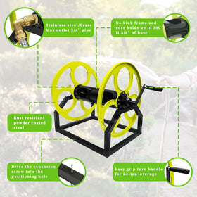CXCESNS easy crank winds hose smoothly with minimal effort.