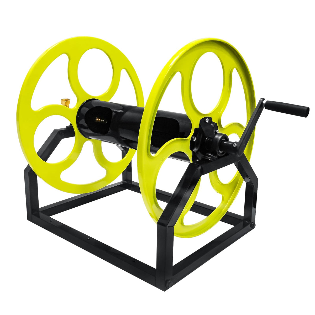 CXCESNS garden hose reel wall-mounted crank for easy storage and reach.