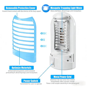 CXIENAOY 2026 plug-in bug zapper back view showing compact outlet design