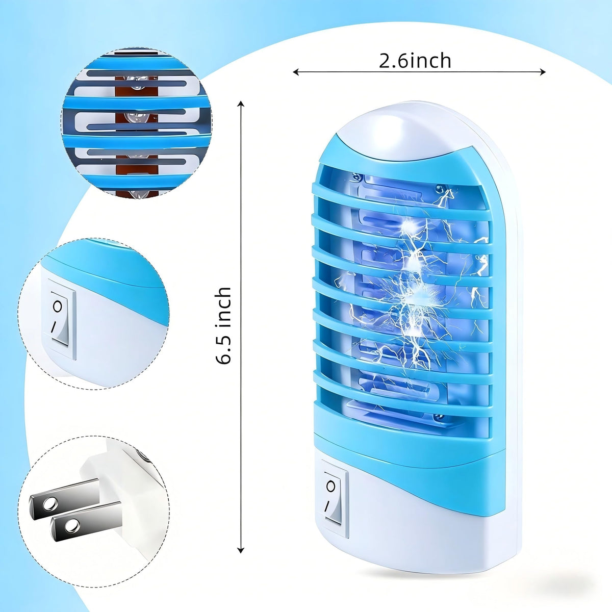 CXIENAOY purple LED indoor zapper highlights night visibility and attraction