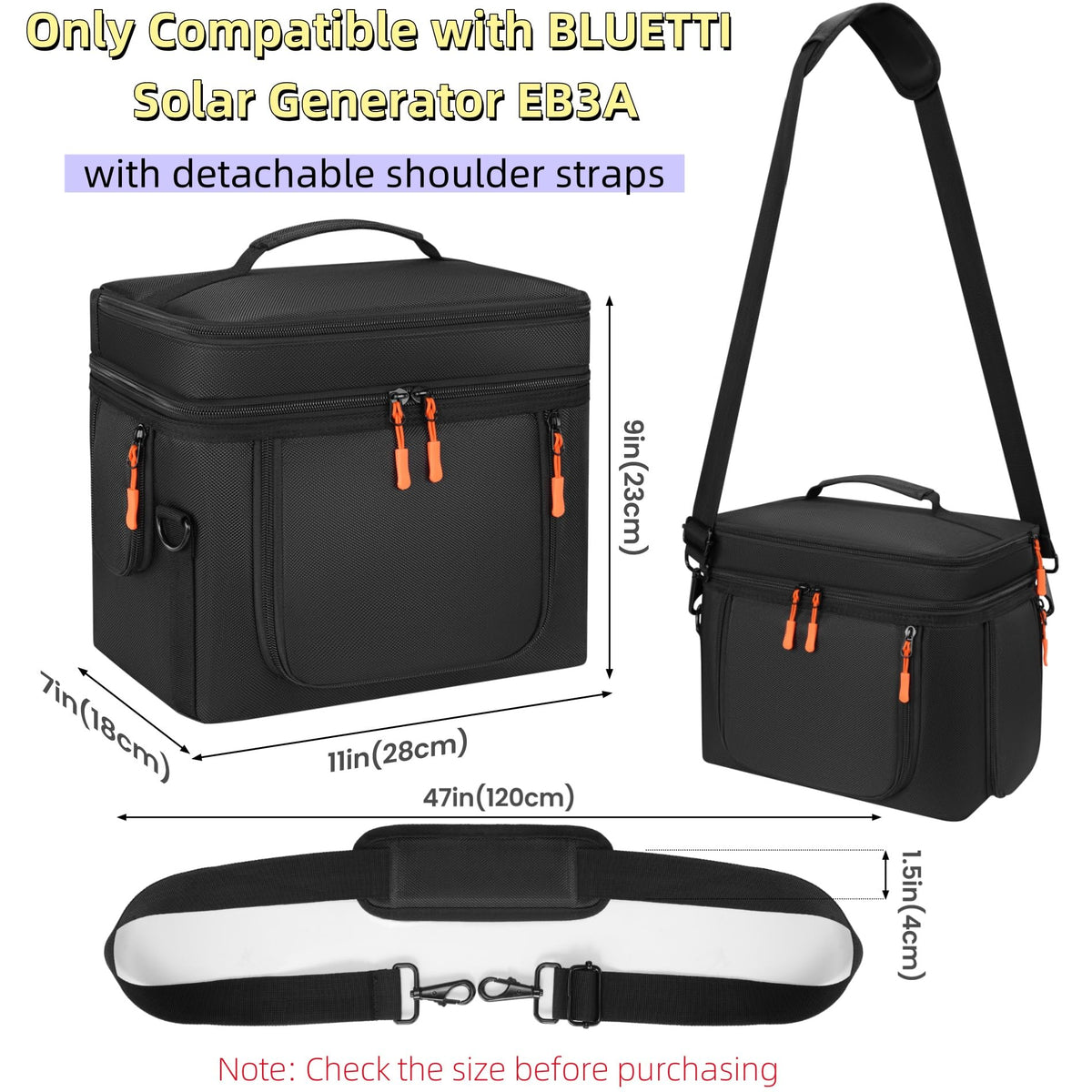 Cxinesbag Bluetti AC2A case interior access for quick powering on the go.