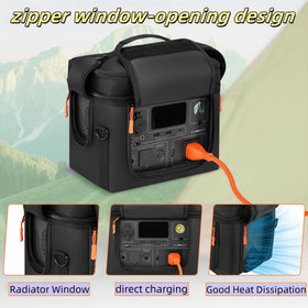 Cxinesbag Bluetti AC2P case side vent for efficient heat dissipation.