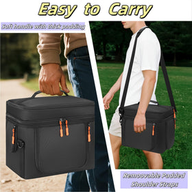 Cxinesbag Bluetti case wipeable liner for easy cleaning after trips.