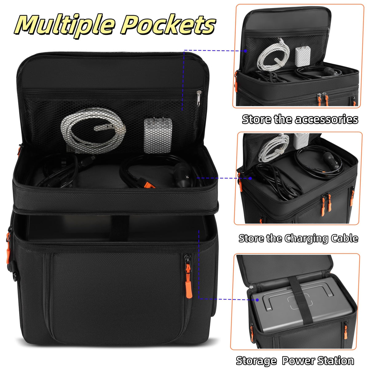 Cxinesbag Bluetti Elite 30 V2 case durable outer fabric and padding.