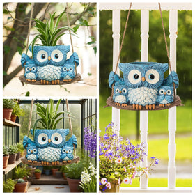 Cxomnndiw indoor outdoor owl planter brightens patios and balconies