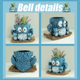 Cxomnndiw lightweight resin owl planter easy to clean and move