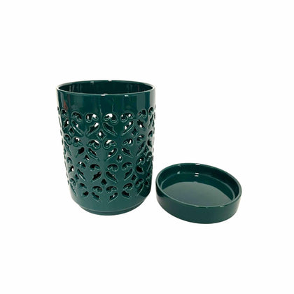 CXYNDFA 4-inch ceramic orchid pot with saucer keeps planting area clean.