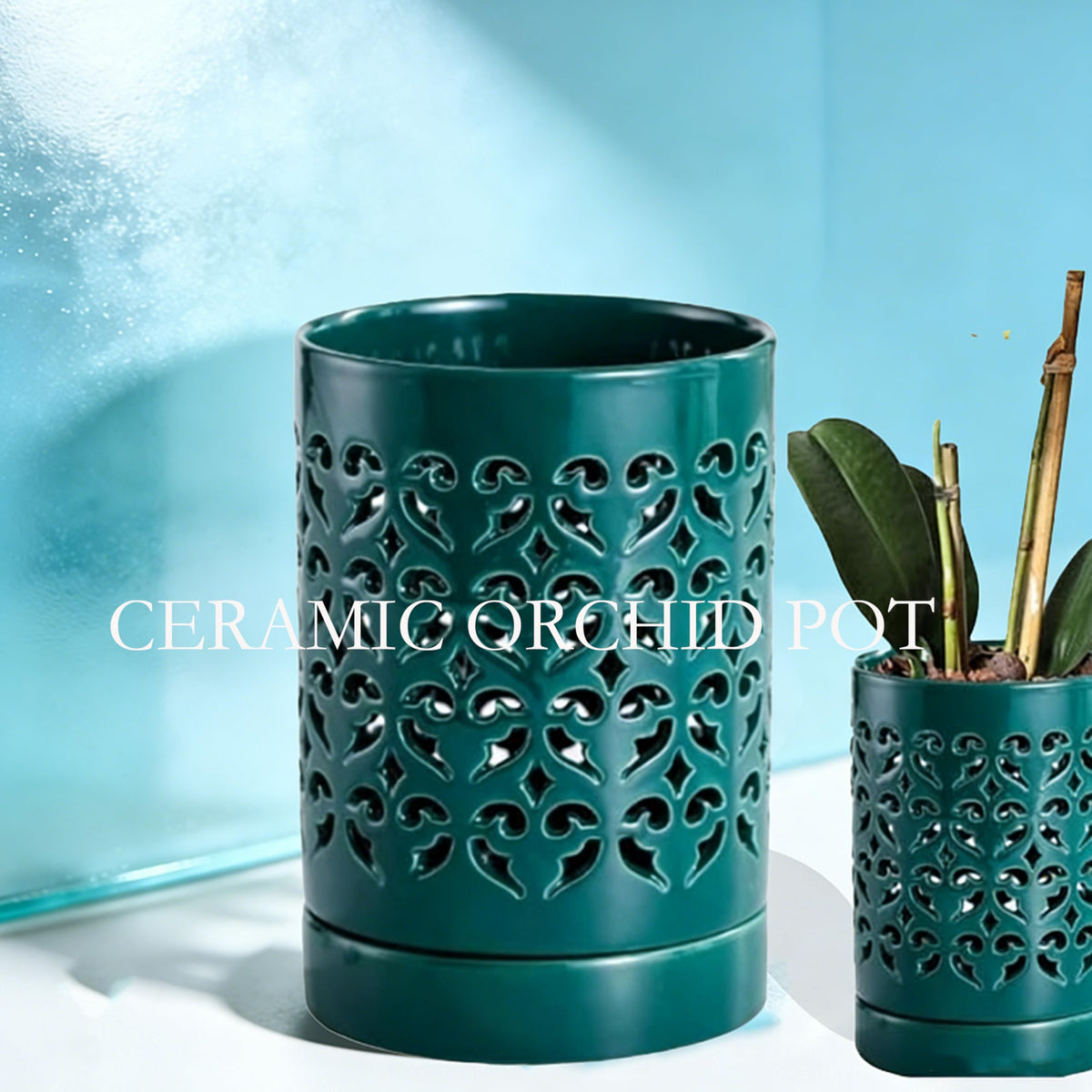 CXYNDFA orchid pot on balcony shows versatile indoor/outdoor use.