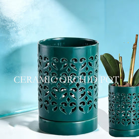 CXYNDFA orchid pot on balcony shows versatile indoor/outdoor use.