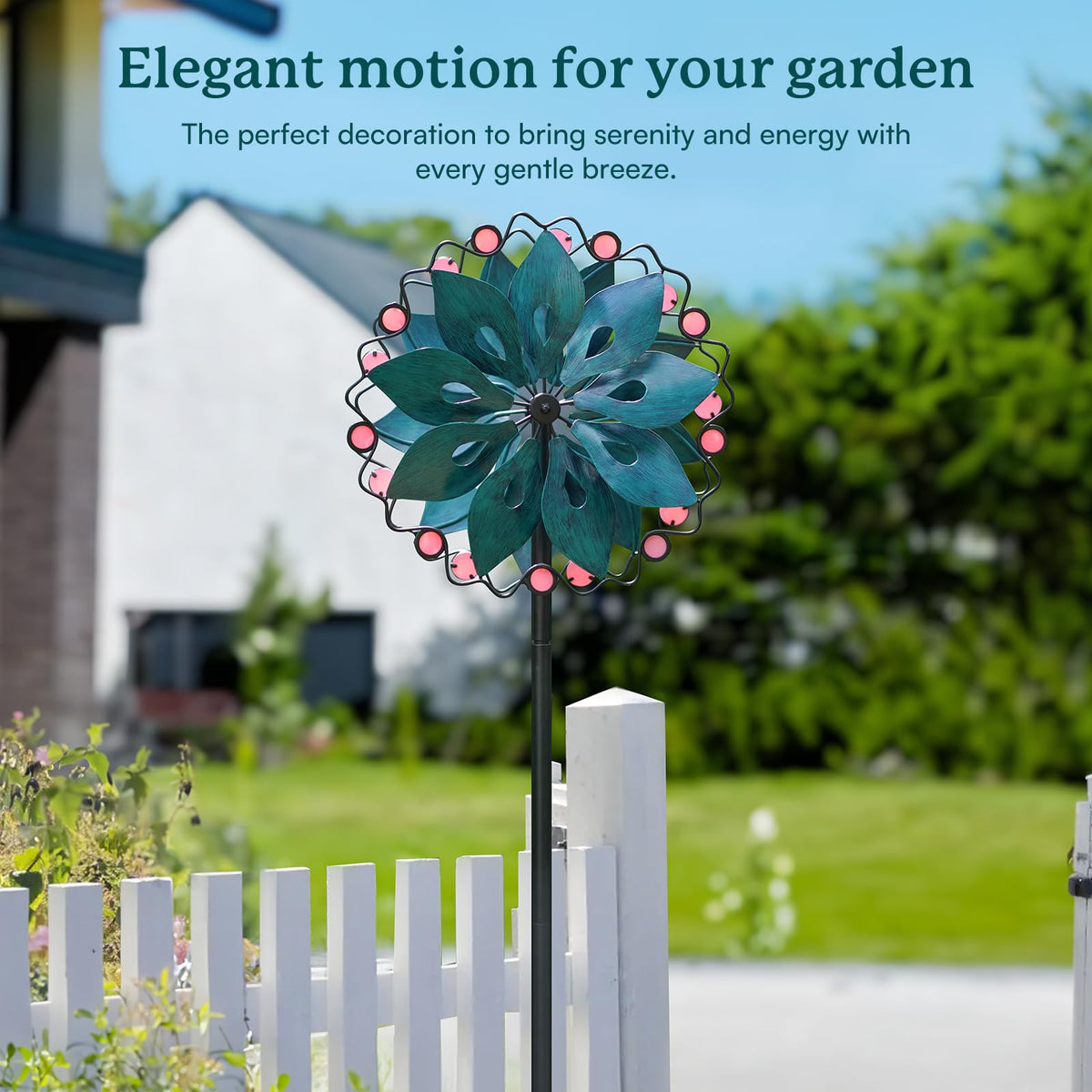 Cyan Oasis 13x70.5 inch size creates a tall garden focal point