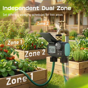 CyberOrd rain delay settings prevent overwatering on rainy days.