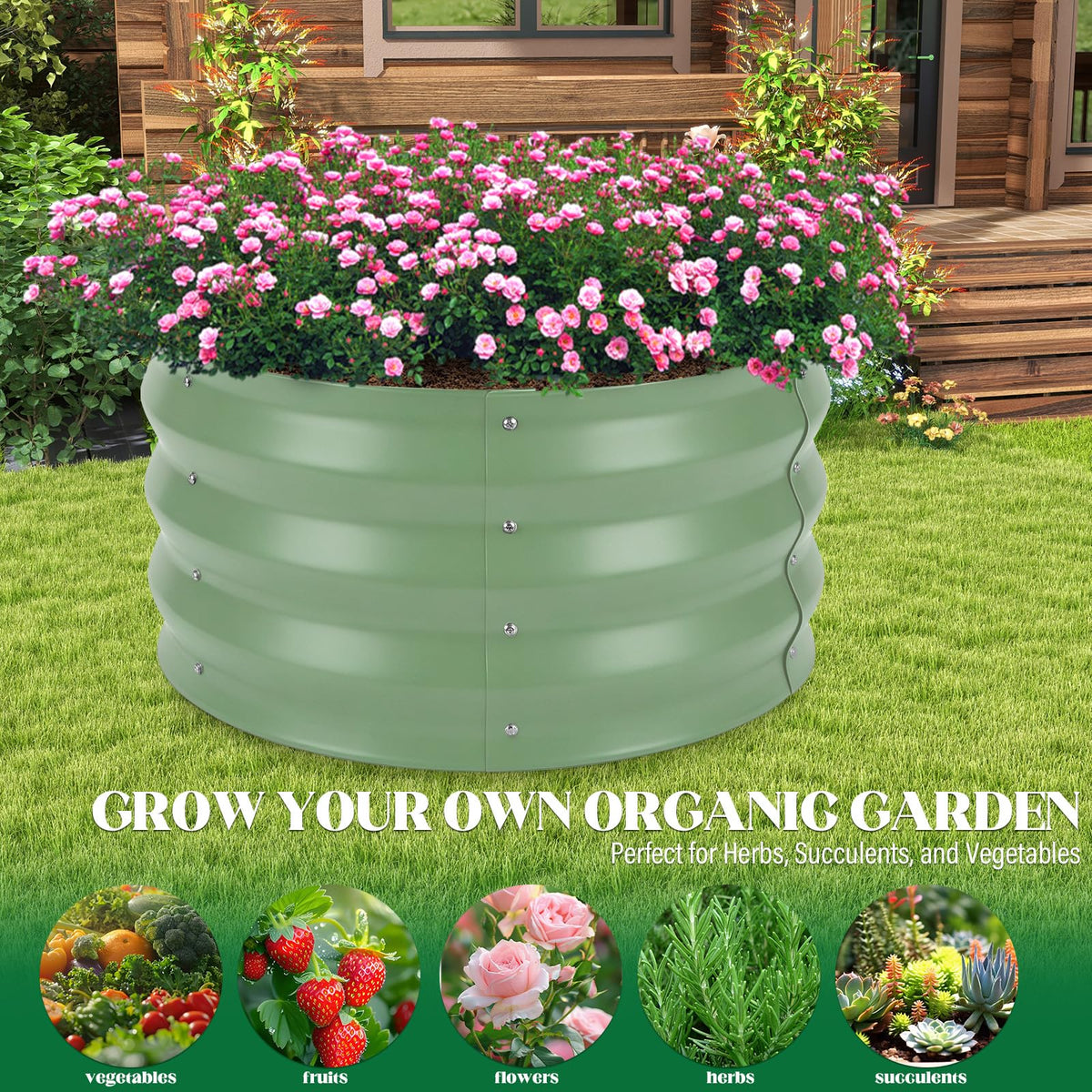 Cycayit 2ft-by-2ft bed with elevated drainage for healthier roots.