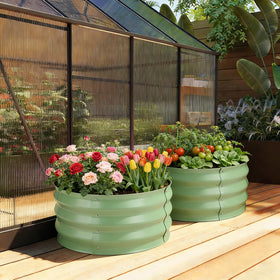 Cycayit backyard-ready raised bed set elevates kitchen herb corners.