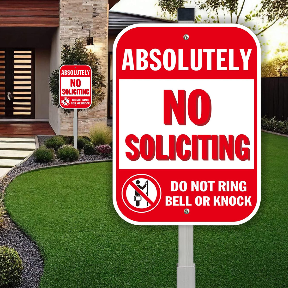 Cyedamu yard placement sign shown in garden view