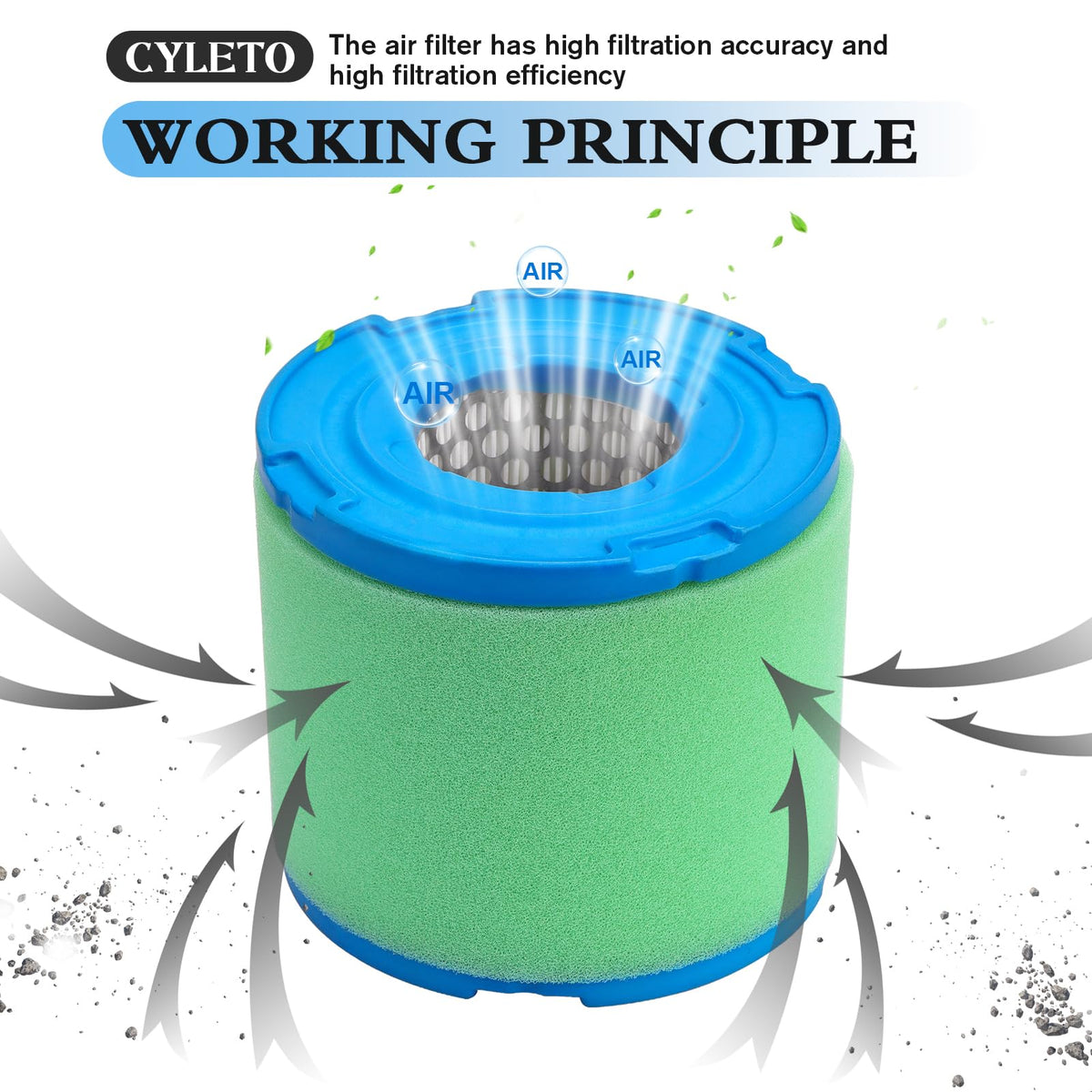Cyleto air filter for Briggs Stratton 390930 install-ready and secure fit