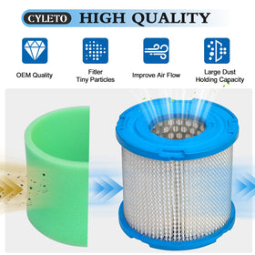 Cyleto air filter for John Deere PT9334 LG393957S installed for clean air flow