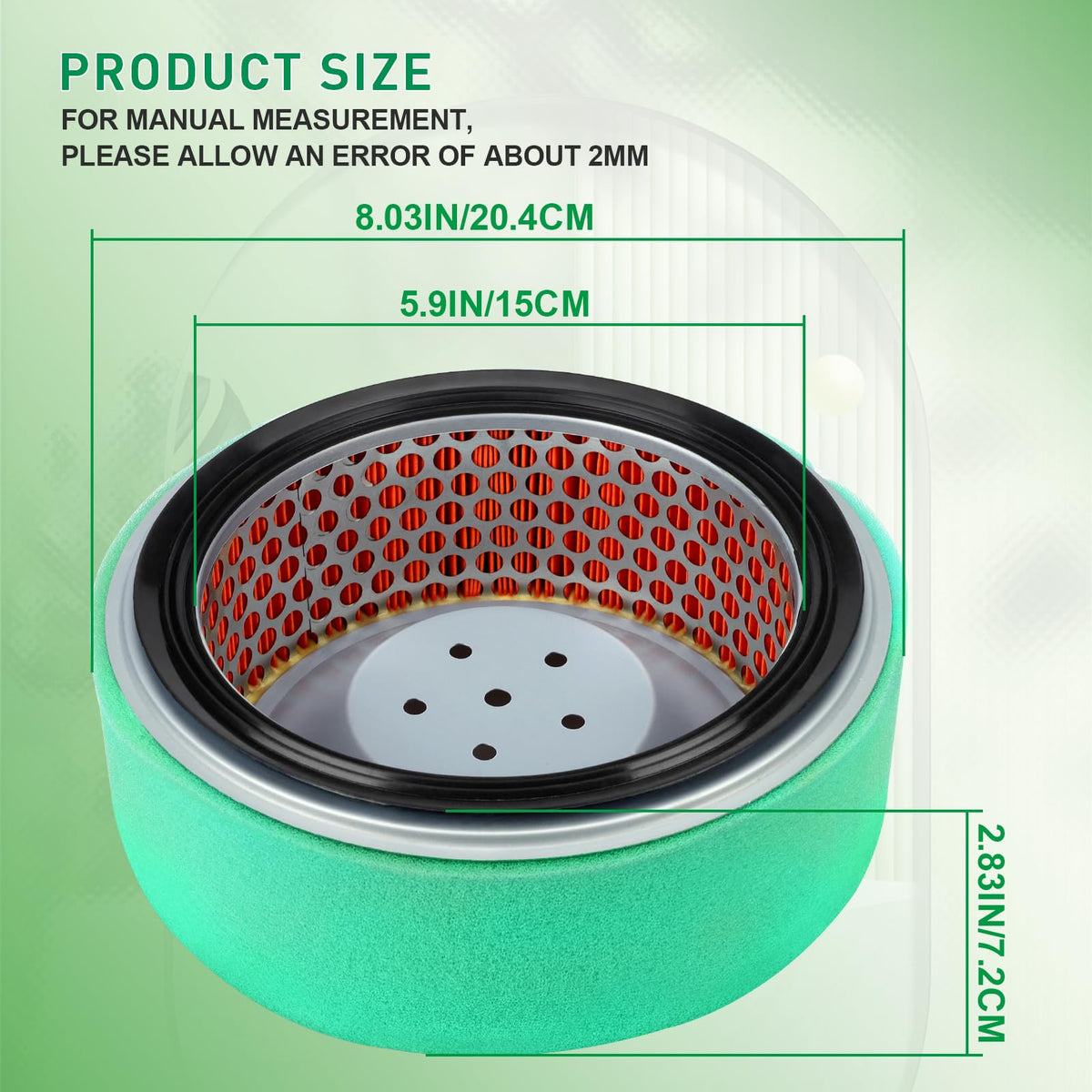 Cyleto air filter for Kawasaki 11013-2213 offers precise fit and cleaner airflow.