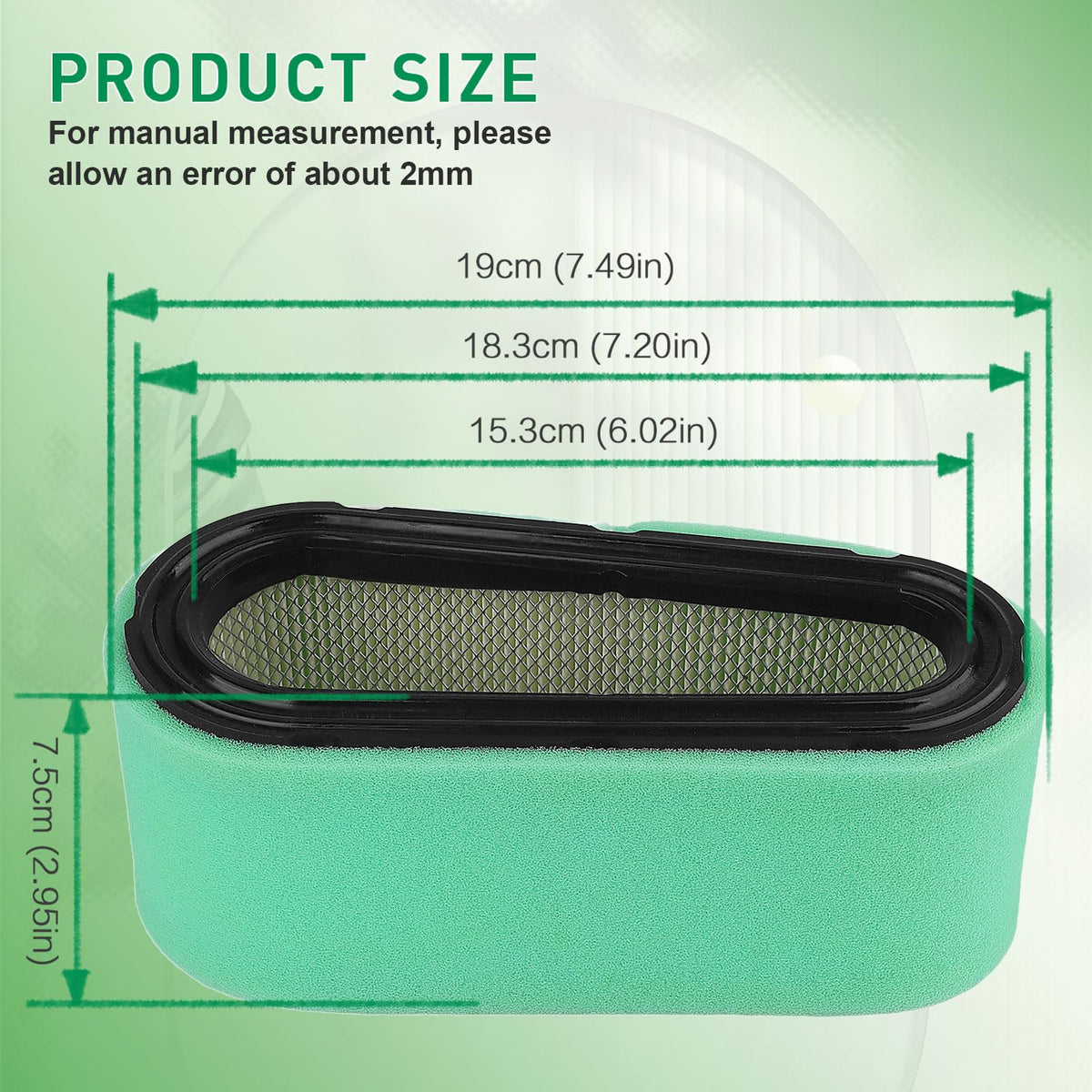 Cyleto air filter installed on a mower engine for smooth operation