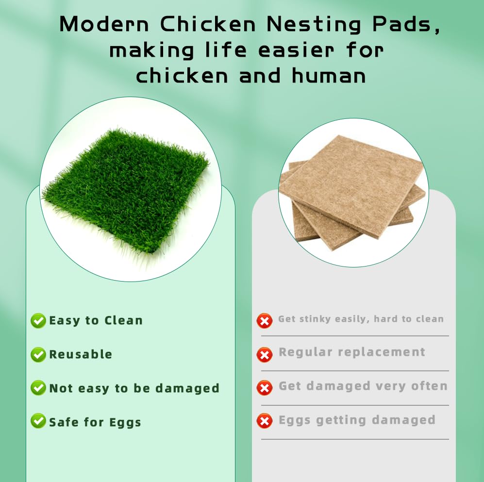 Cynrikah nesting pads easy to wash for a cleaner coop environment.