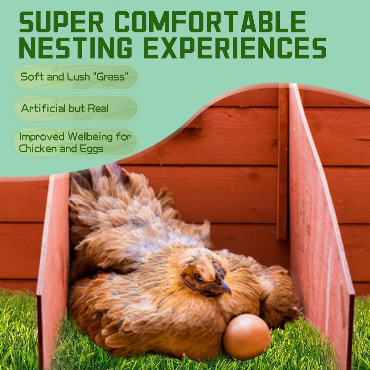 Cynrikah nesting pads reusable coop liners reduce waste and maintenance.