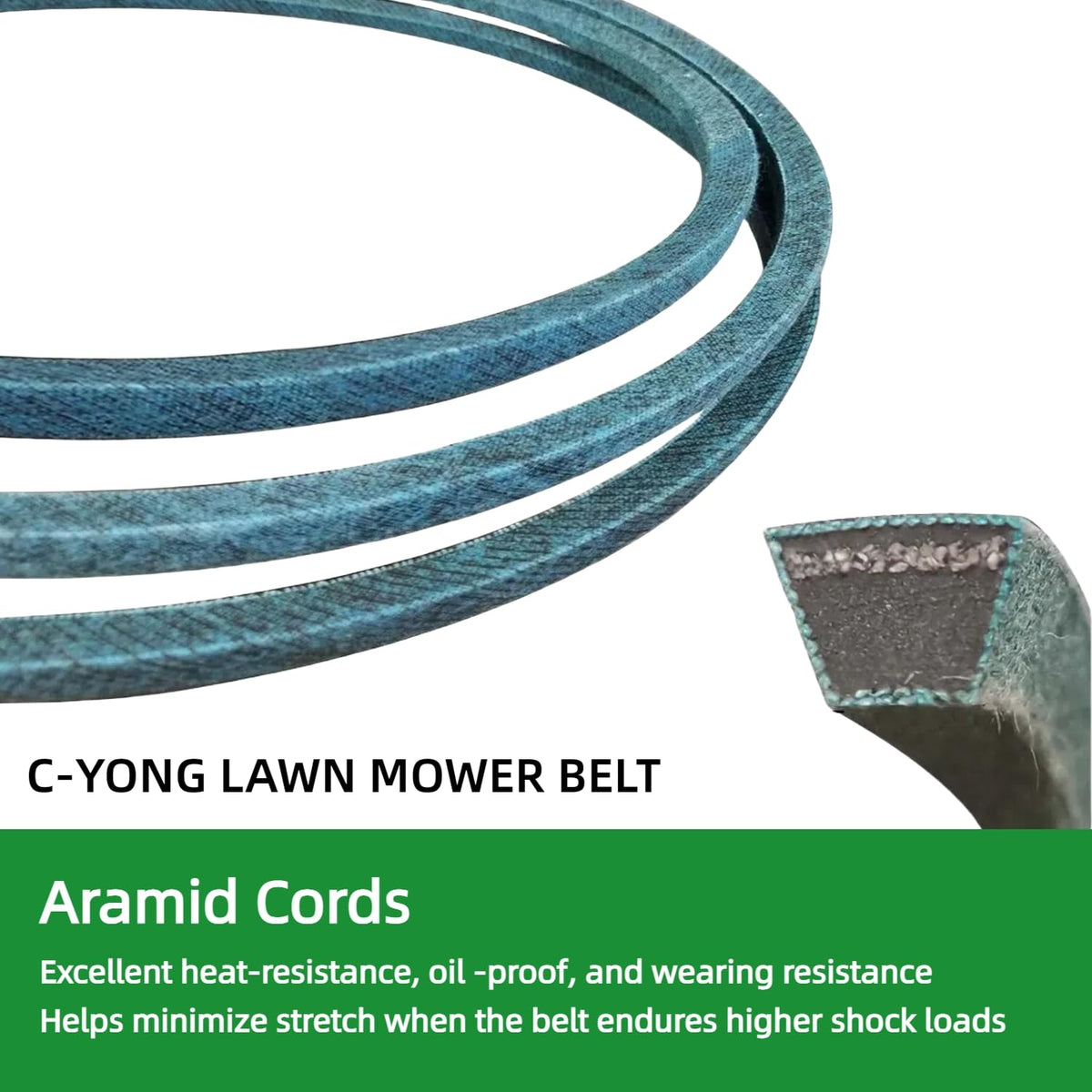 C-YONG aramid belt for Toro TimeCutter fitment demonstrates easy installation