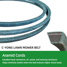 C-YONG aramid belt for Toro TimeCutter fitment demonstrates easy installation