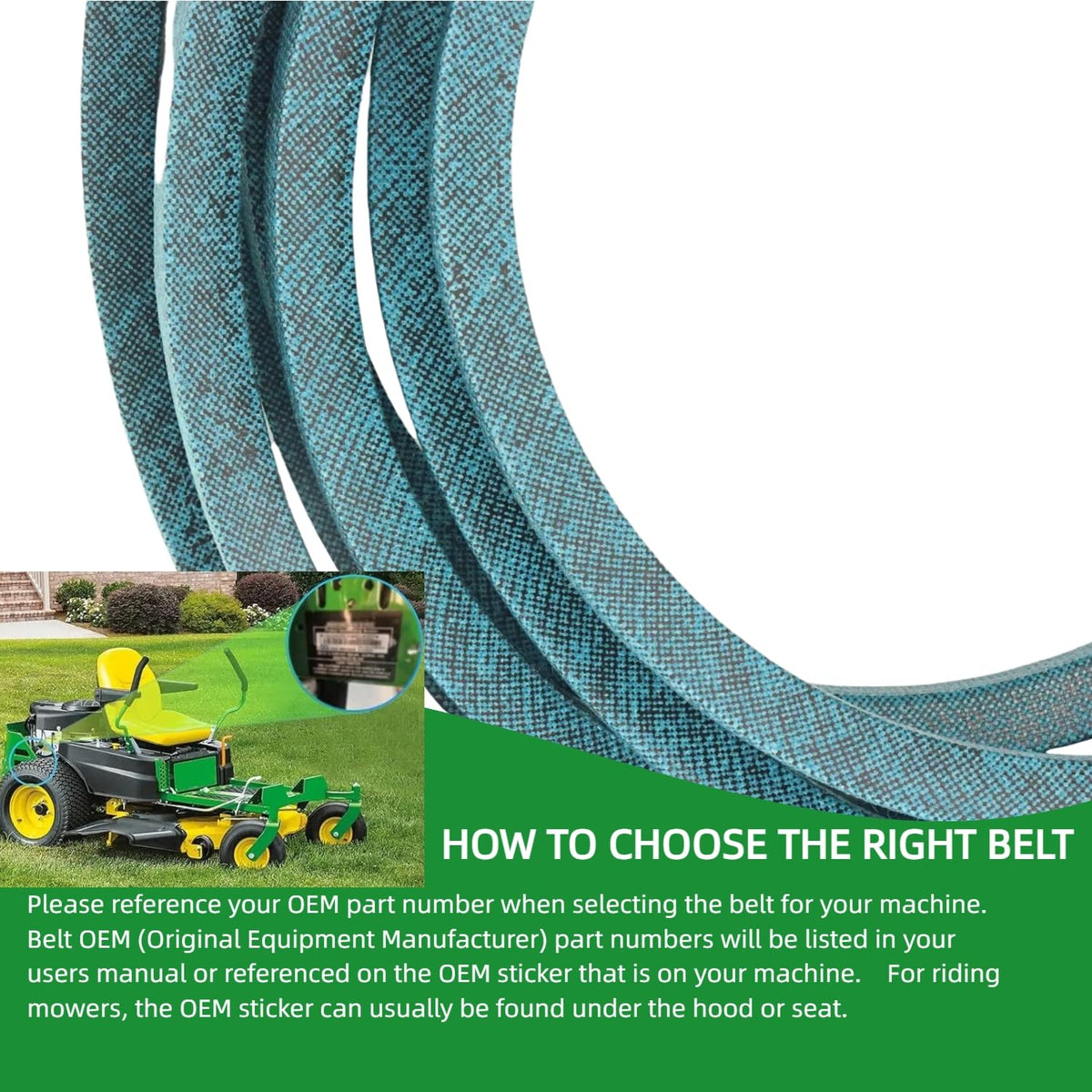 C-YONG aramid drive belt for Toro TimeCutter installation shot
