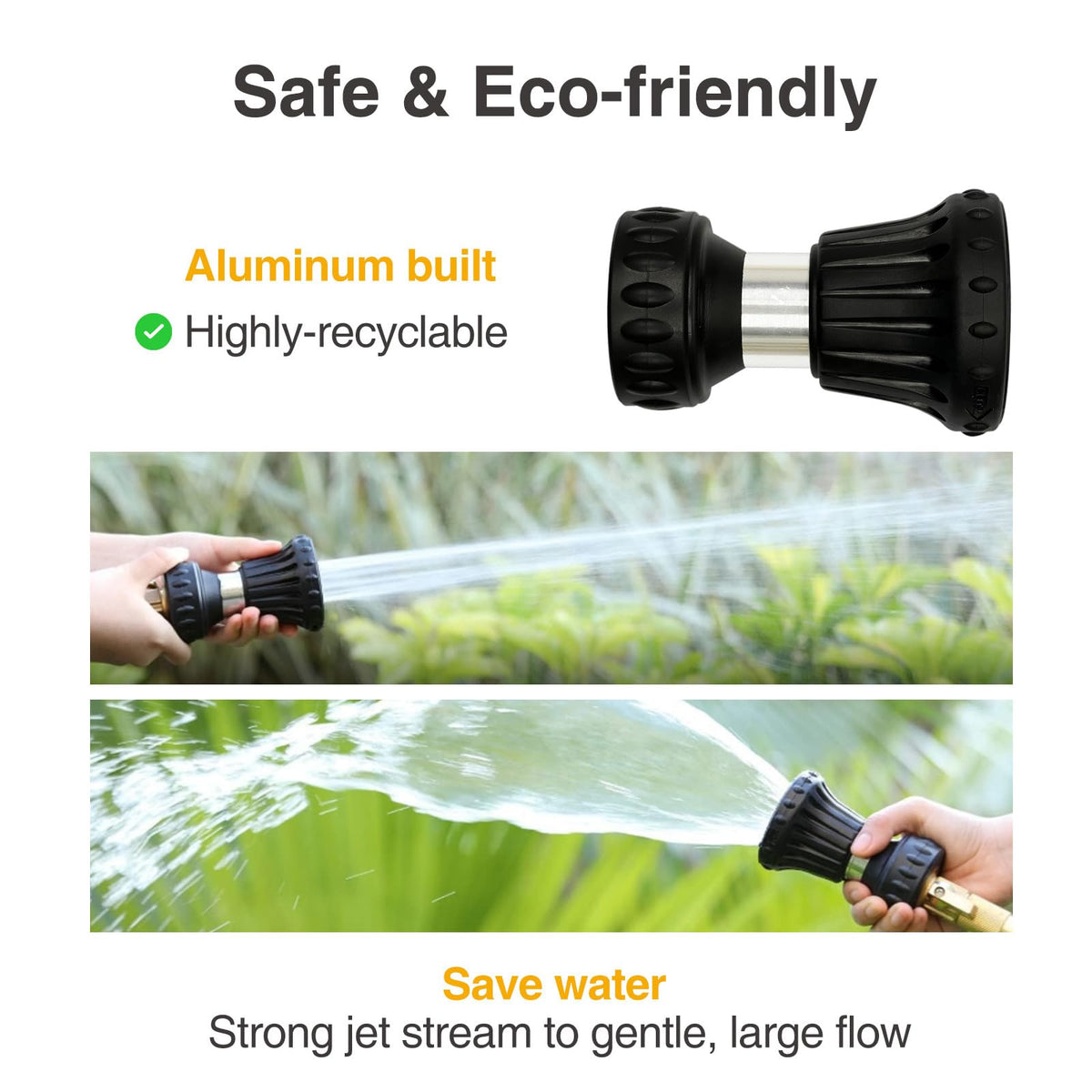 Leak-proof Cyprium water nozzle with extra washers for secure connections