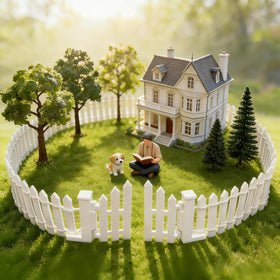 Cyraft garden fence suits potted plant and desktop décor