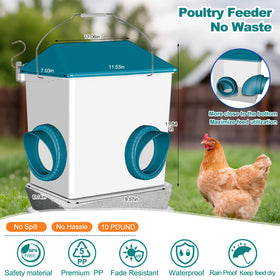 Cyrico chicken waterer flow-control ensures steady hydration with minimal spills.